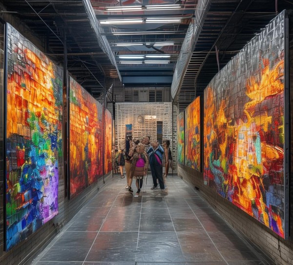 西安骡马市数字油画展，数字科技与传统艺术的交融，开启艺术新体验